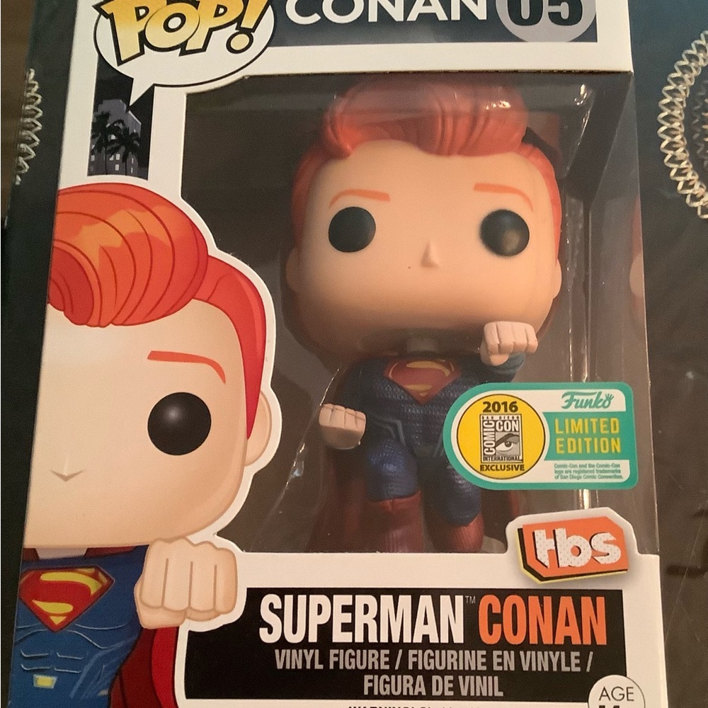 Funko Pop! 5 Superman Conan 2016 SDCC Tbs Exclusive Limited Edition Retired